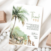 Jungle Safari Animaux Baby shower vertical Plat