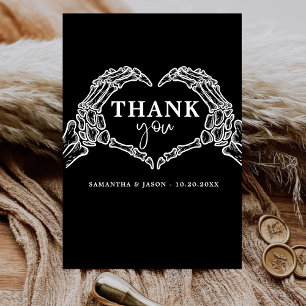 Carte De Remerciements Jusqu'à la mort Fêtons-nous Gothique mariage d'Hal