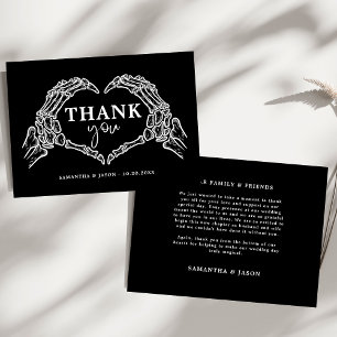 Carte De Remerciements Jusqu'à la mort Fêtons-nous Gothique mariage d'Hal