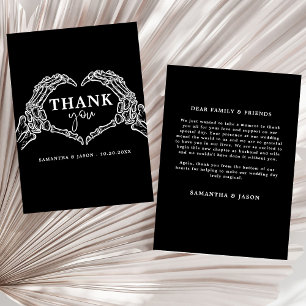 Carte De Remerciements Jusqu'à la mort Fêtons-nous Gothique mariage d'Hal