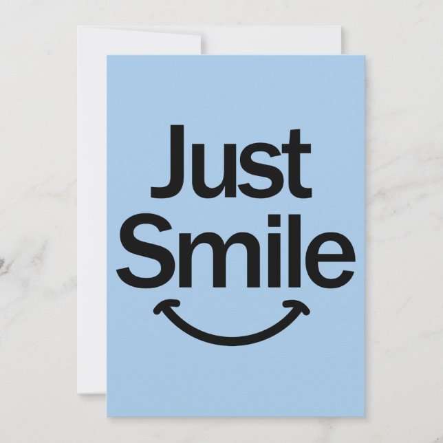 Carte De Remerciements Just Smile (Devant)