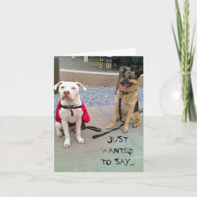 CARTE DE REMERCIEMENTS JUSTE RECHERCHÉ POUR DIRE… (Devant)