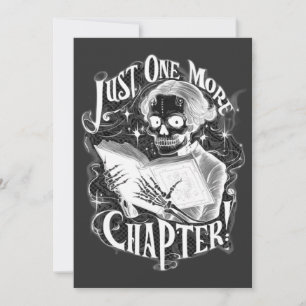 Carte De Remerciements Juste un autre chapitre Skeleton Reader amusant