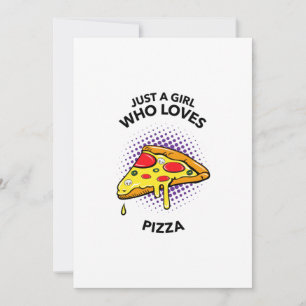 Carte De Remerciements Juste une fille qui aime pizza drôle cuisine itali