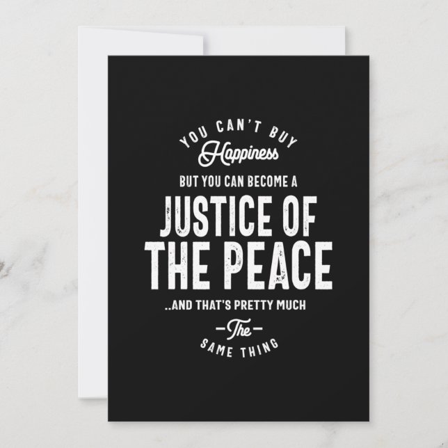 Carte De Remerciements Justice Of The Peace Job Title Cadeau (Devant)