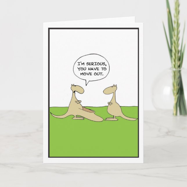 Carte De Remerciements Kangaroos - Bande dessinée à moitié cuite (Devant)
