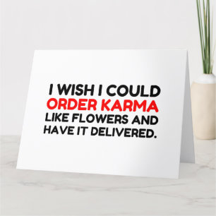 CARTE DE REMERCIEMENTS KARMA COMME FLEURS LIVRÉE JOKE