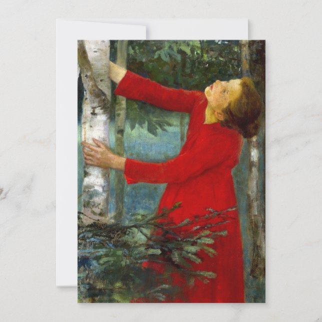 Carte De Remerciements Károly Ferenczy - Chant d'oiseau (Devant)