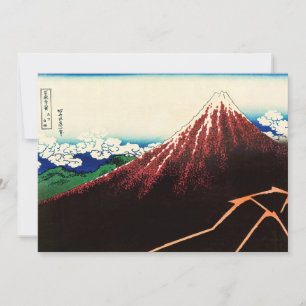 Carte De Remerciements Katsushika Hokusai - Éclairs sous le sommet