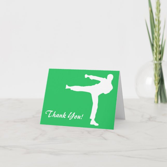 Carte De Remerciements Kelly Green Martial Arts (Devant)