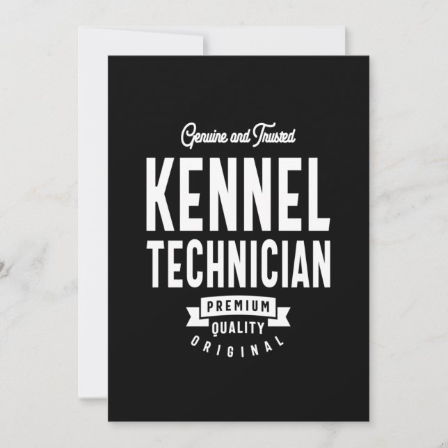 Carte De Remerciements Kennel Technician Job Title Cadeau (Devant)
