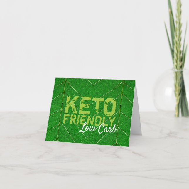 Carte De Remerciements Keto Friendly Low Carb (Devant)