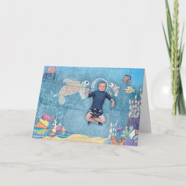 Carte De Remerciements KidsArt for CHOC - Explorateur sous-marin (Devant)