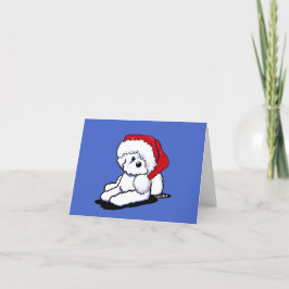 Carte De Remerciements KiniArt Noël Bichon Frise