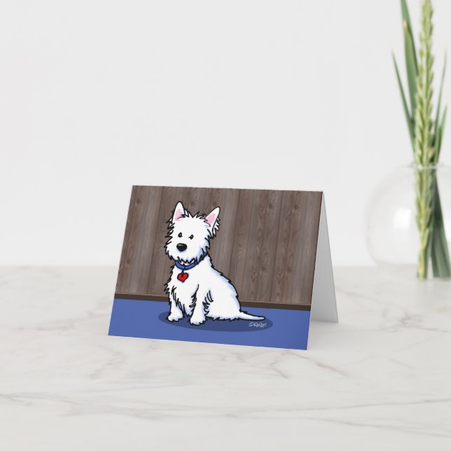 Carte De Remerciements KiniArt Westie (Devant)