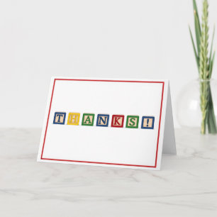 Carte De Remerciements KRW Thank You - Baby Blocks
