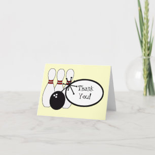 Carte De Remerciements KRW Yellow Bowling Thank You Card