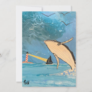 CARTE DE REMERCIEMENTS LA BALEINE ET LA LUMIÈRE
