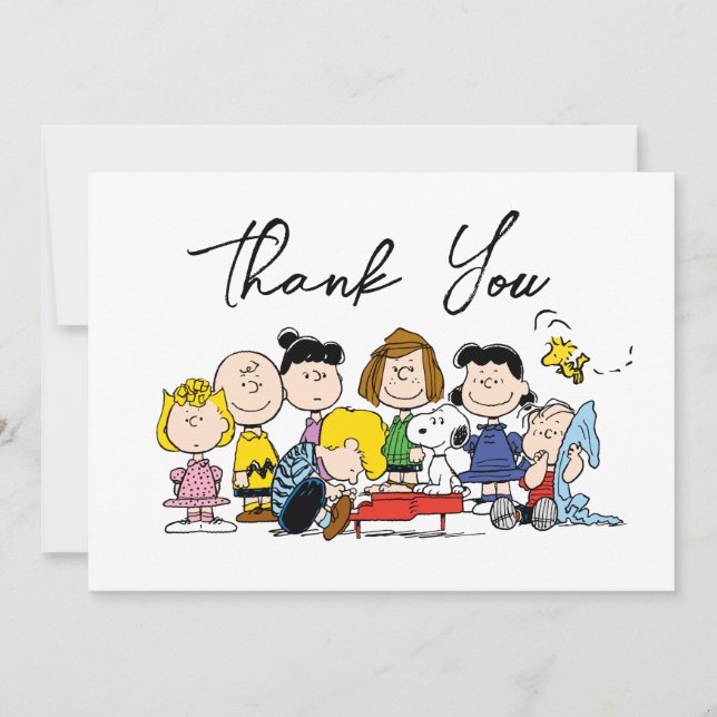 Carte De Remerciements La Bande D'Arachides | BABY SHOWER (Devant)