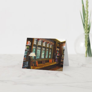 Carte De Remerciements La bibliothèque au château