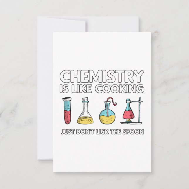 Carte De Remerciements La chimie est comme la Cuisine (Devant)