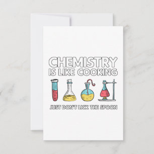 Carte De Remerciements La chimie est comme la Cuisine