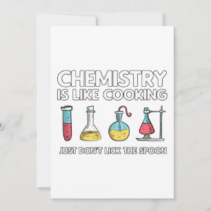 Carte De Remerciements La chimie est comme la Cuisine