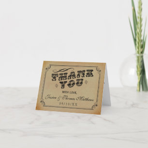 Carte De Remerciements La collection de Mariages de Steampunk victorienne