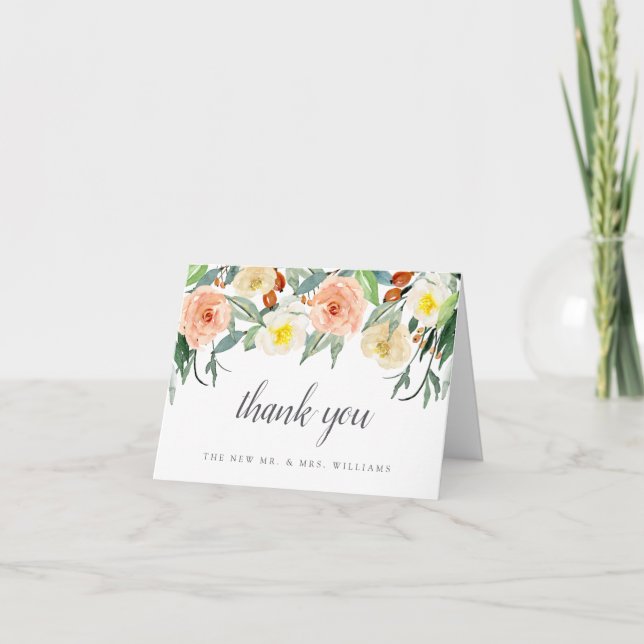 Carte De Remerciements La collection de Mariages Spring Blossoms (Devant)