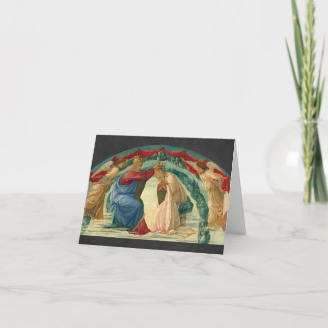 Carte De Remerciements La Coronation de Virgin by Filippino Lippi (Devant)