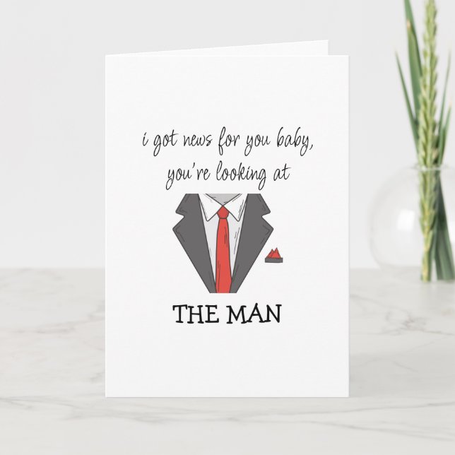 Carte De Remerciements La coutume de Man Funny (Devant)