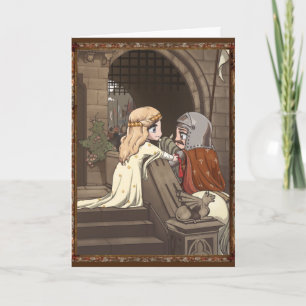 Carte De Remerciements La Dame et le Chevalier - Peinture romantique!