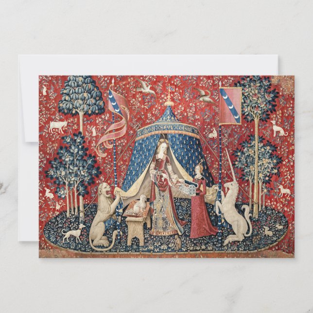 Carte De Remerciements La Dame et l'Unicorne, À mon seul désir (Devant)