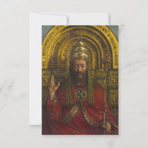 Carte De Remerciements La Déité Enthronée, Christ, Le Retable De Gand