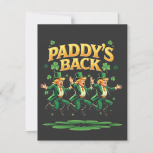 Carte De Remerciements La drôle de danse de Trump pour la Saint-Patrick a