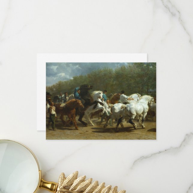 Carte De Remerciements La Foire du Cheval de Rosa Bonheur (Devant/Arrière en situation)