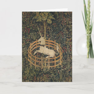 Carte De Remerciements La licorne en captivité, Tapisserie médiévale