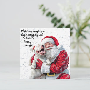 Carte De Remerciements La magie de Noël est une traînée de chien et Père 