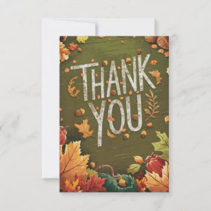 Carte De Remerciements La magie lunaire Automne automne