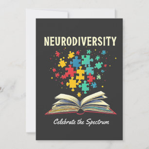 Carte De Remerciements La neurodiversité célèbre l'autisme du livre spect