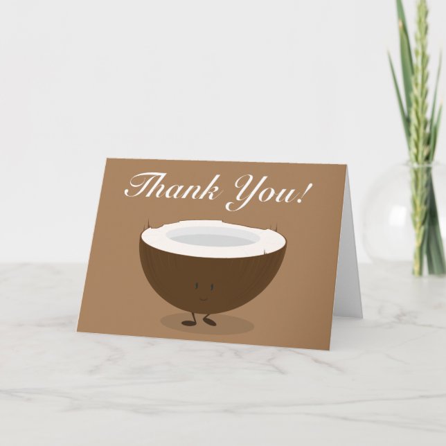 Carte De Remerciements La noix de coco de sourire vous remercient (Devant)