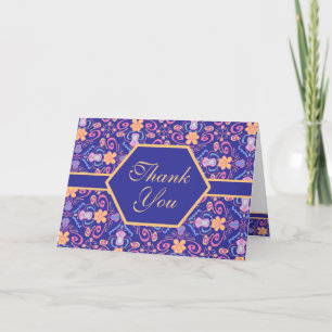 Carte De Remerciements La Note de Floral Thank You