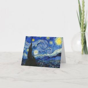 Carte De Remerciements La nuit étoilée d'après Vincent van Gogh