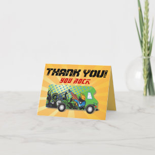 Carte De Remerciements La partie de camion de jeu vous remercient des