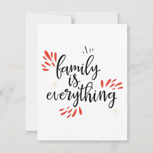 Carte De Remerciements la réunion familiale est tout
