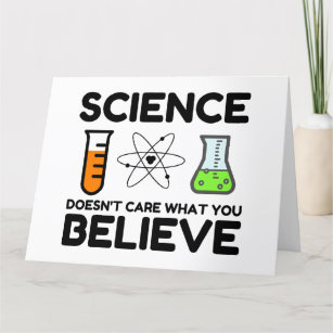 Carte De Remerciements La science ne se soucie pas de ce que vous croyez