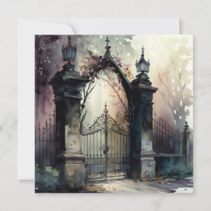 Carte De Remerciements La série de portes du cimetière gothique 12