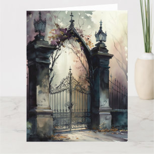 Carte De Remerciements La série de portes du cimetière gothique 12