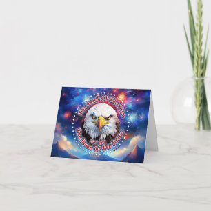 Carte De Remerciements La Terre Des Hommes Libres Feu D'artifice Aigle Br