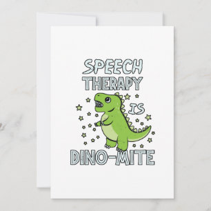 Carte De Remerciements La Thérapie De La Parole Est Un Don De Pun Dino-Ma